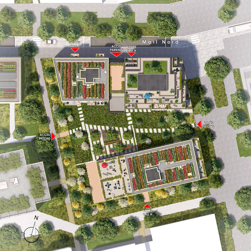 Plan masse résidence Central Parc Asnières-sur-Seine (92)