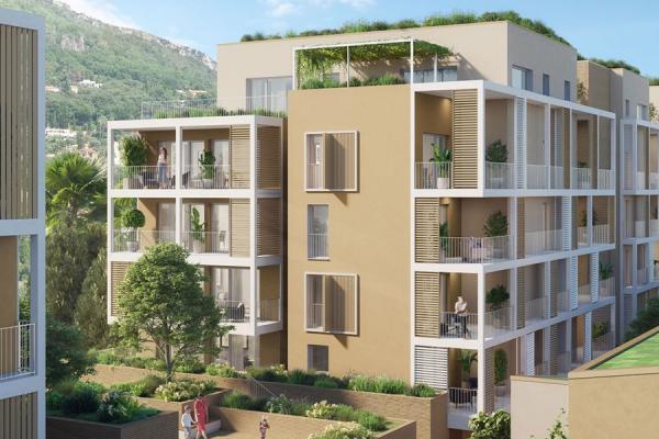 Vue façade Résidence Le Parc Chagall à Vence